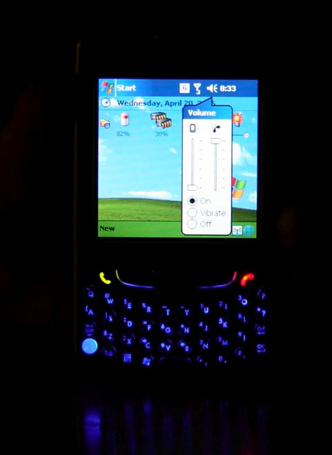 HP iPAQ hw6500 – Podsvícená klávesnice