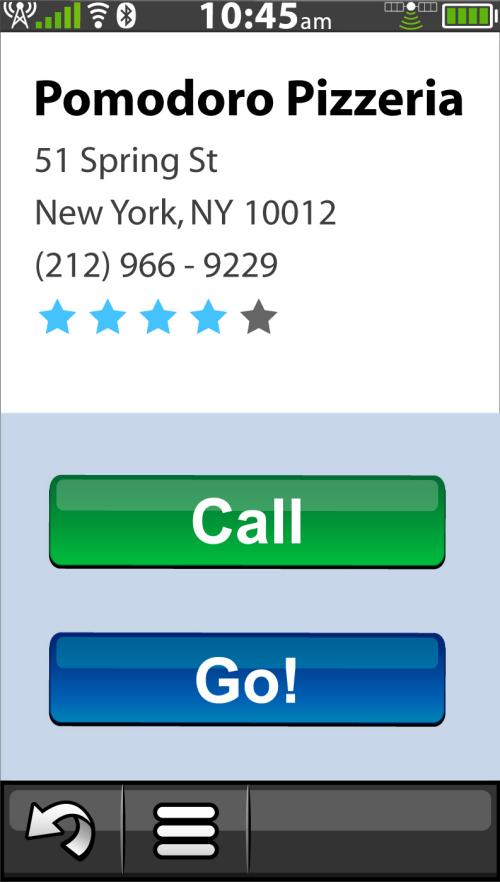 Garmin nüvifone UI